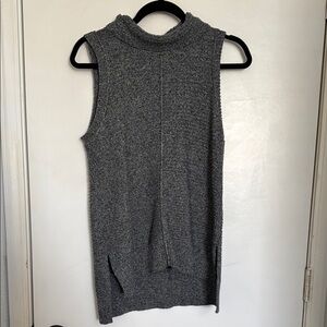 Tribal Cozy Gray Sleeveless Sweater Vest